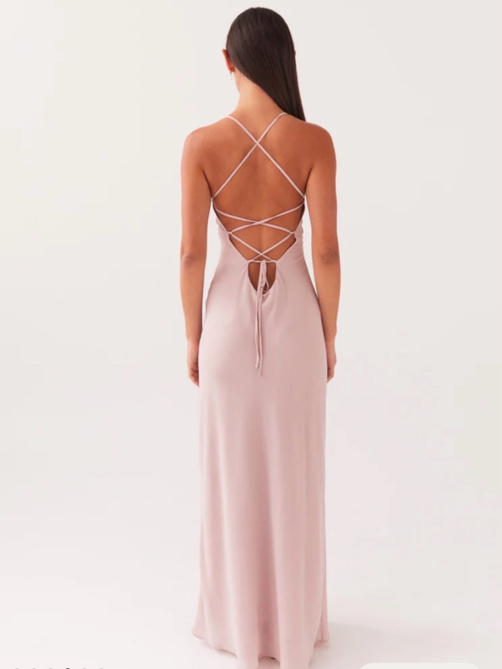 Peppermayo Blush Pink Tie-Front Slip Maxi Dress - Picture 2 of 6
